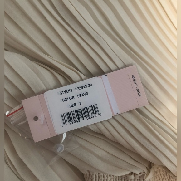 Nanette Nanette Lepore Women's Smocked High Neck Pleated Maxi Dress Size 8 - Picture 11 of 11